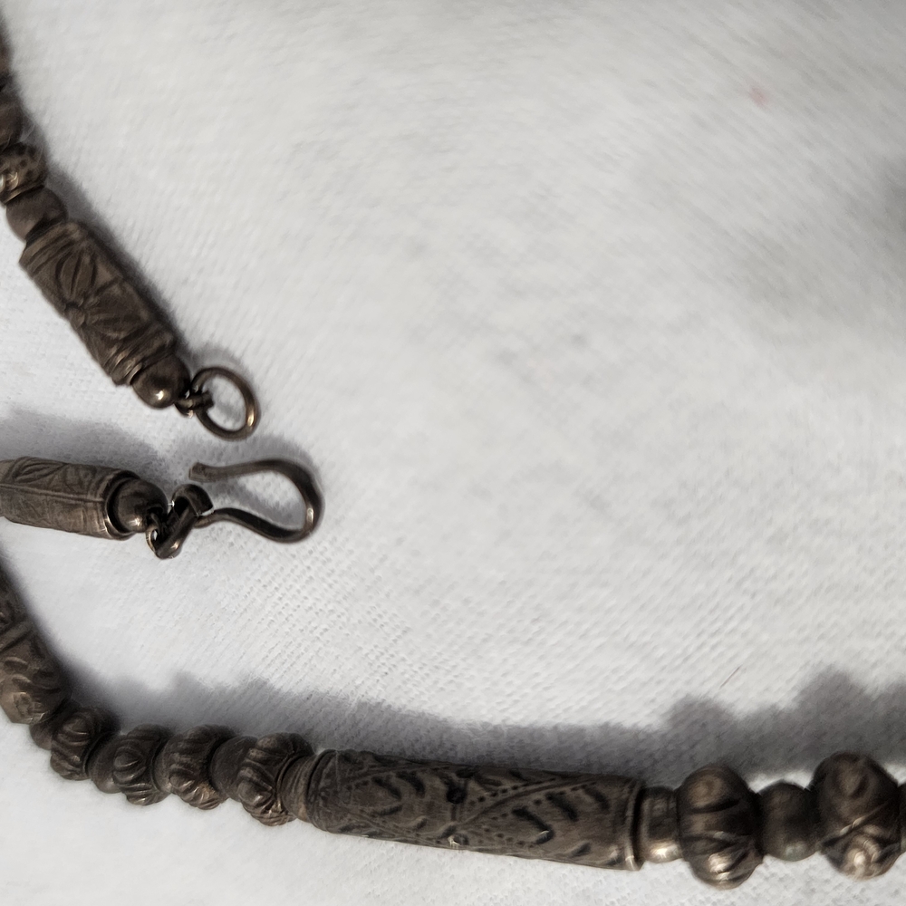 Rustic Sterling Silver,925 Beaded On Chain Necklace - Picture 4 of 6
